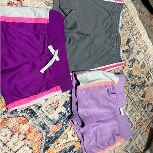 Faded Glory Kids Shorts Set - Purple, Gray, Lavender